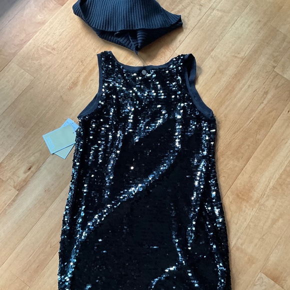 Michael Kors Black Sequin Sweater Dress - Picture 8 of 8